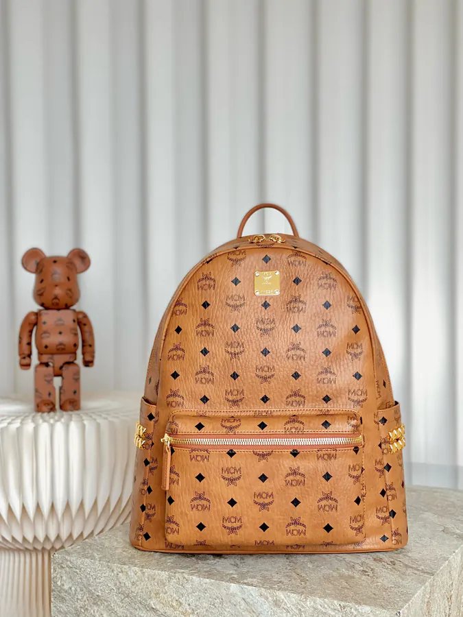 MCM Stark Visetos Medium Backpack
