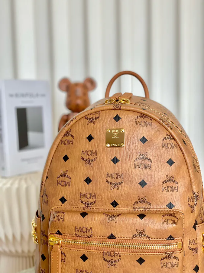 MCM Stark Visetos Small Backpack