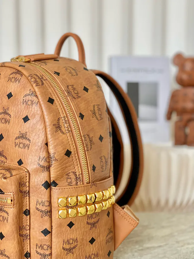 MCM Stark Visetos Small Backpack