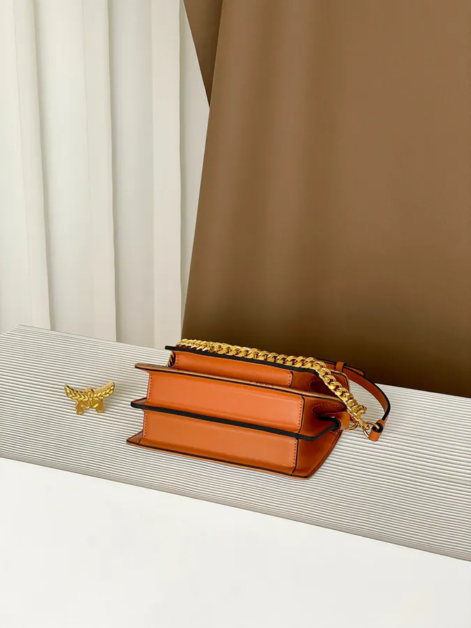 MCM Tracy Satchel Mini Crossbody Bag with Classic Calfskin