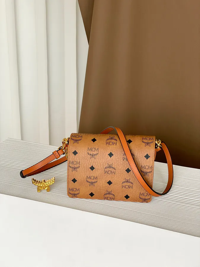 MCM Tracy Satchel Mini Crossbody Bag with Classic Calfskin