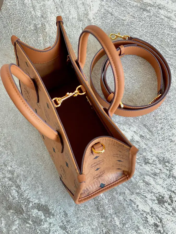 MCM München Visetos Handbag Mini Size, Tote, Bucket Bag