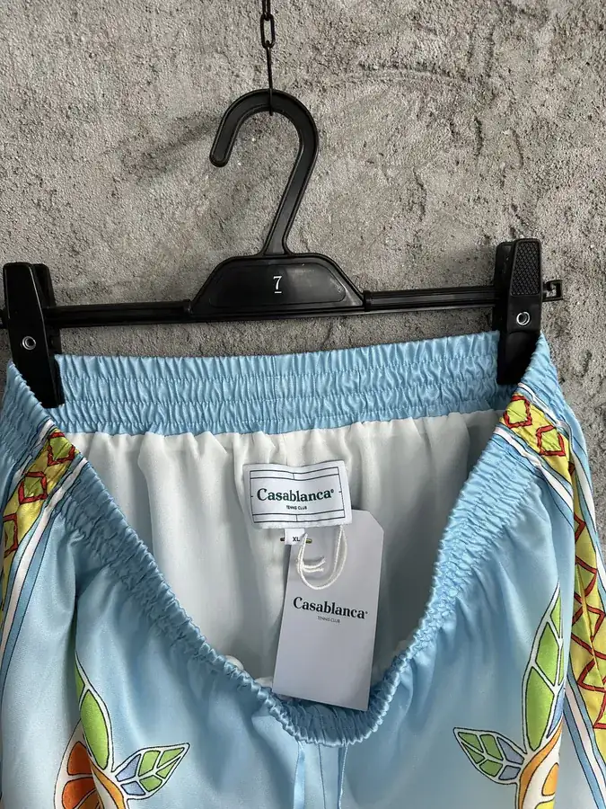 CASABLANCA 2024SS Silk Shorts with Sunflower Pattern