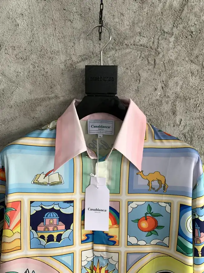 CASABLANCA 2024SS Tree Pattern Silk Long Sleeve Shirt
