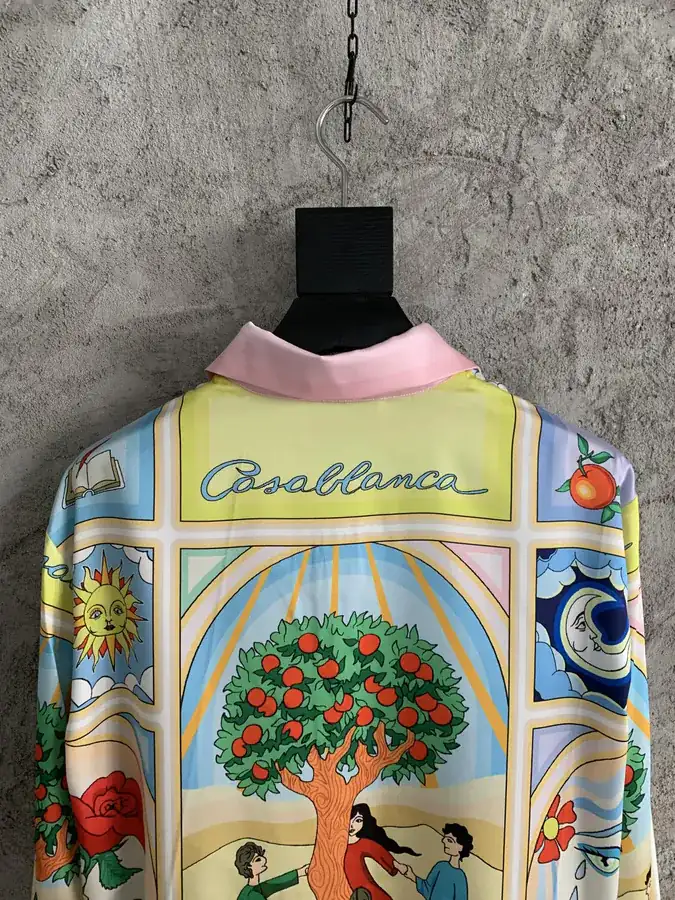 CASABLANCA 2024SS Tree Pattern Silk Long Sleeve Shirt
