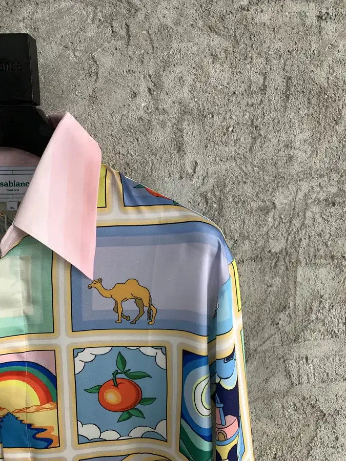 CASABLANCA 2024SS Tree Pattern Silk Long Sleeve Shirt