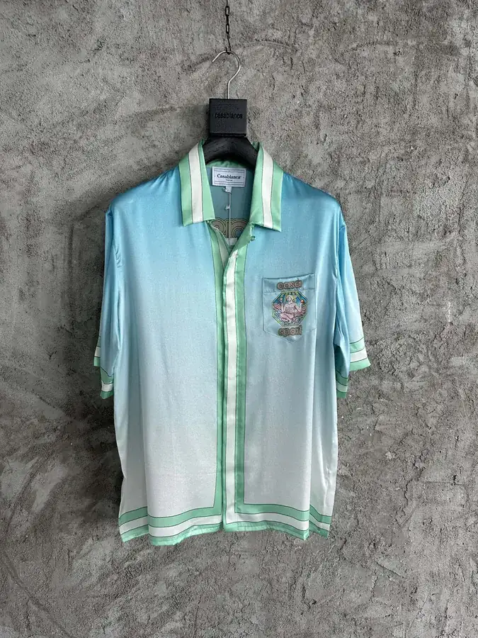 CASABLANCA 2024SS Warrior Pattern Silk Short Sleeve Shirt