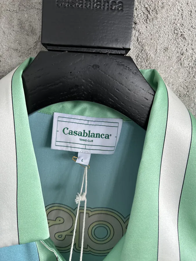CASABLANCA 2024SS Warrior Pattern Silk Short Sleeve Shirt