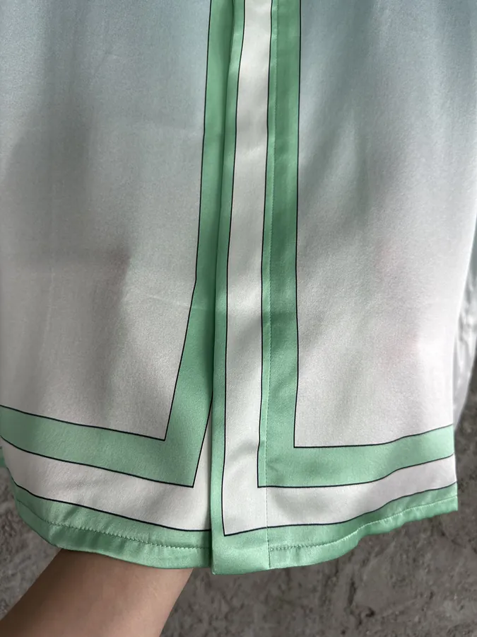 CASABLANCA 2024SS Warrior Pattern Silk Short Sleeve Shirt