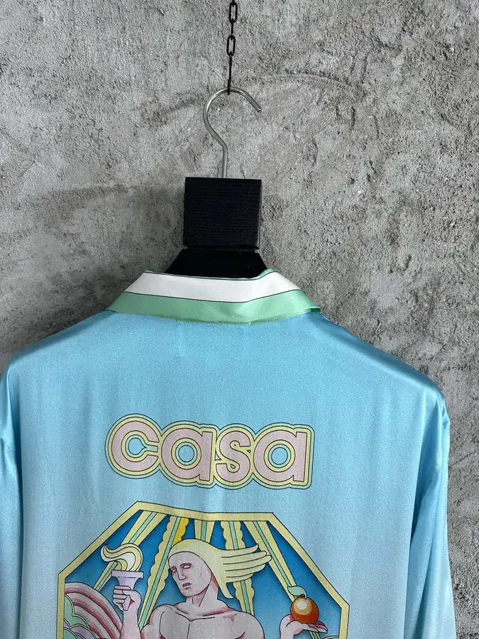 CASABLANCA 2024SS Warrior Pattern Silk Short Sleeve Shirt