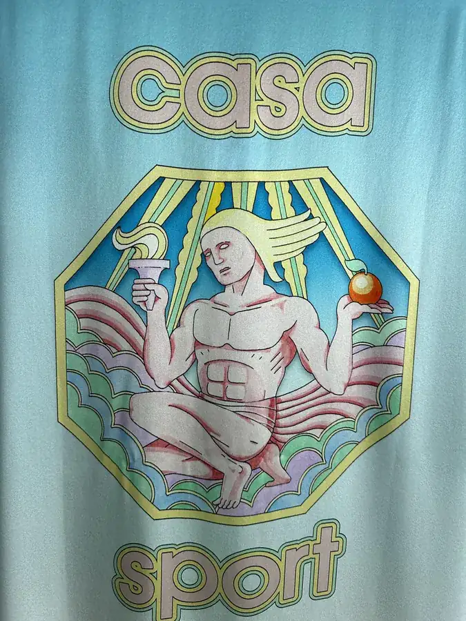 CASABLANCA 2024SS Warrior Pattern Silk Short Sleeve Shirt