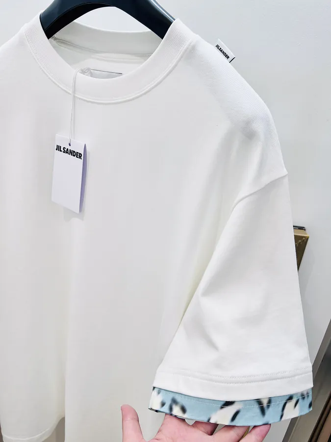JIL S*NDER Mini Floral Print Oversized T Shirt