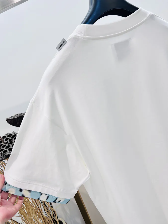 JIL S*NDER Mini Floral Print Oversized T Shirt