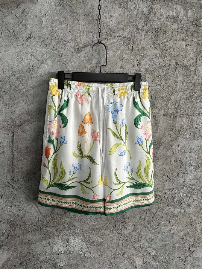 CASABLANCA 2024SS Floral Silk Shorts