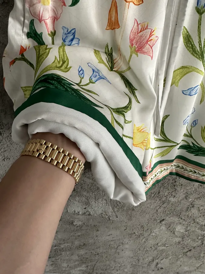 CASABLANCA 2024SS Floral Silk Shorts