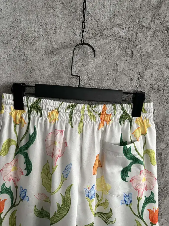 CASABLANCA 2024SS Floral Silk Shorts
