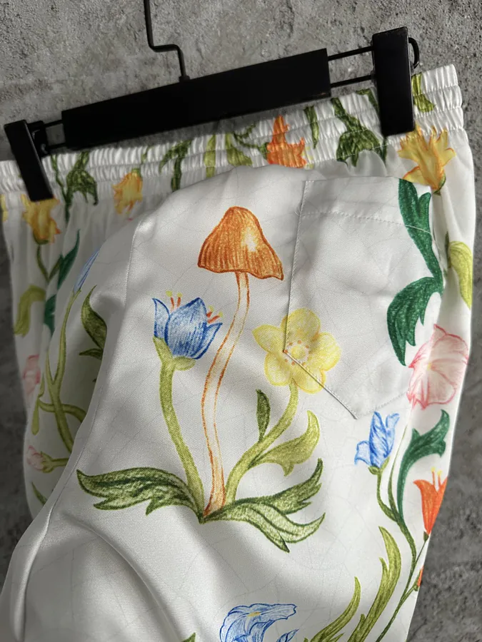 CASABLANCA 2024SS Floral Silk Shorts