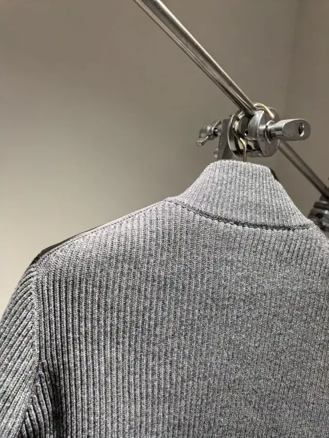 Brunello Cucinelli Grey Goat Leather Jacket