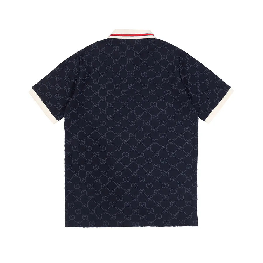 2024 New Lan Blue Embroidered Polo T Shirt