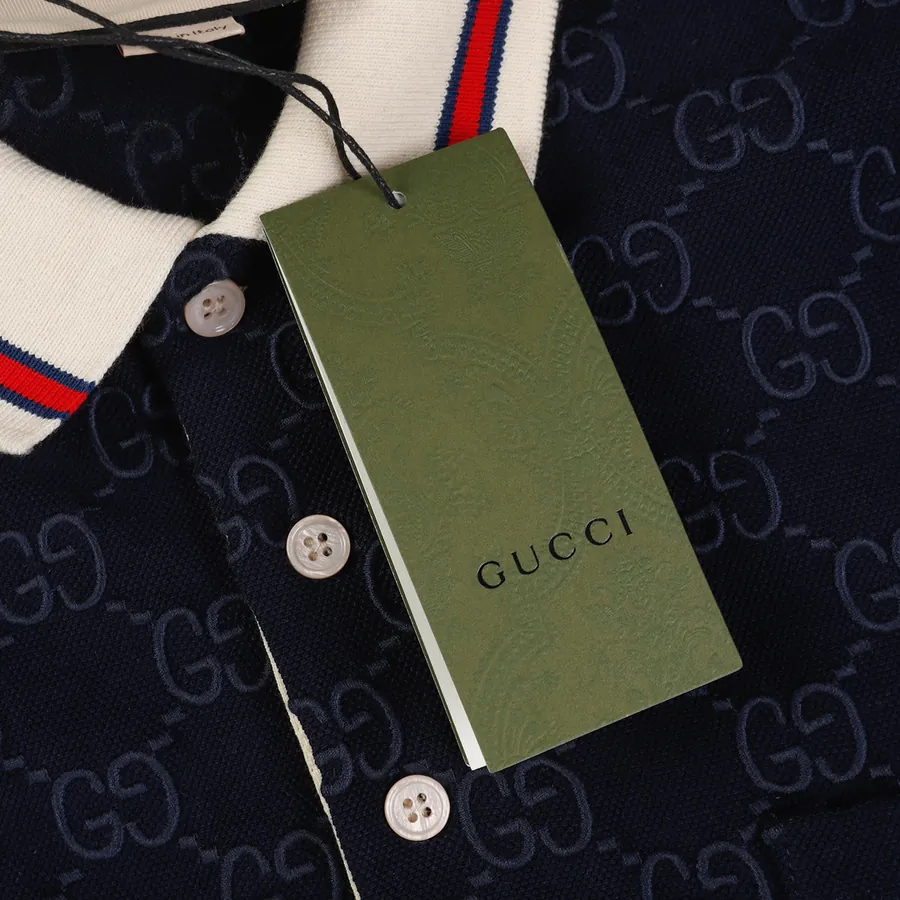 2024 New Lan Blue Embroidered Polo T Shirt