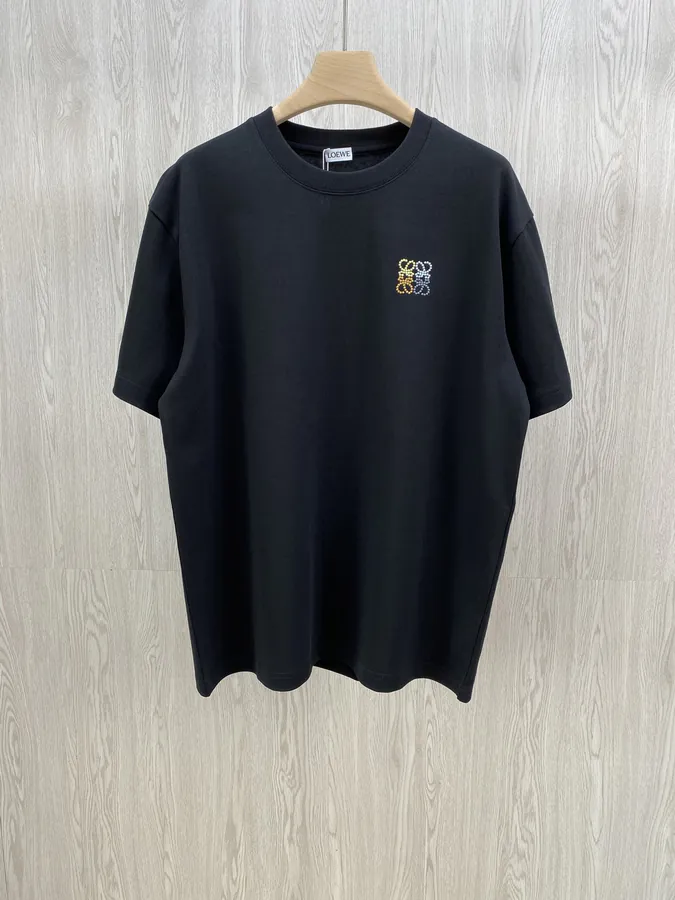 LW Rainbow Towel Embroidery Couples Short Sleeve T Shirt
