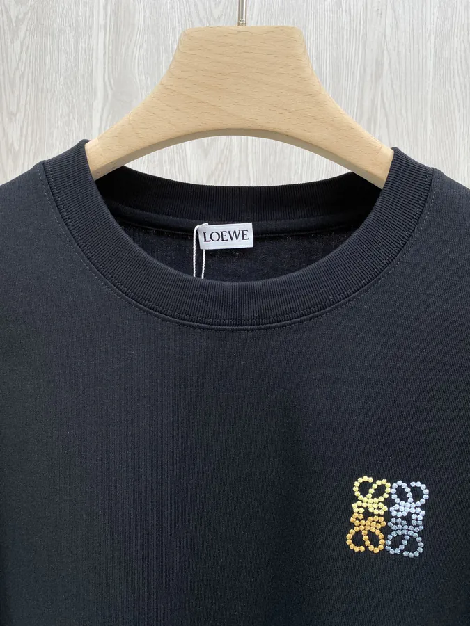 LW Rainbow Towel Embroidery Couples Short Sleeve T Shirt
