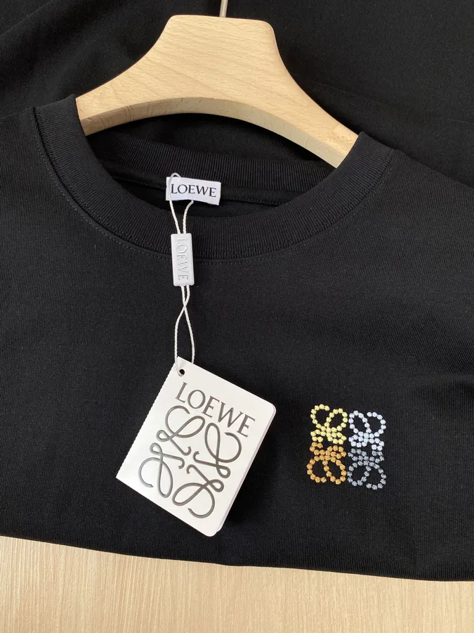 LW Rainbow Towel Embroidery Couples Short Sleeve T Shirt