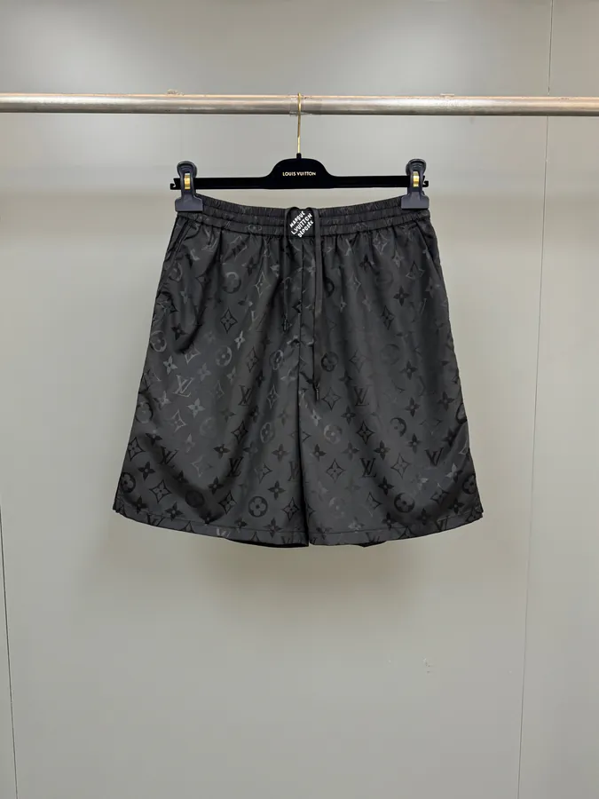 Marque L.Vuitton Deposée Monogram Silk Shorts