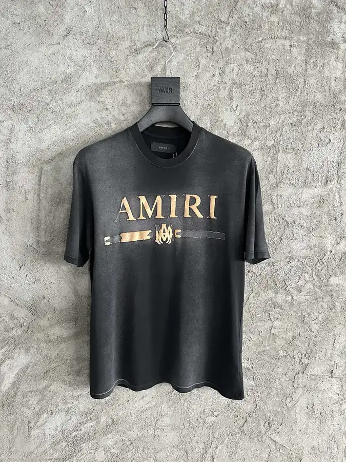 AMIRI 2024SS Custom Letter Plush Vintage Tee
