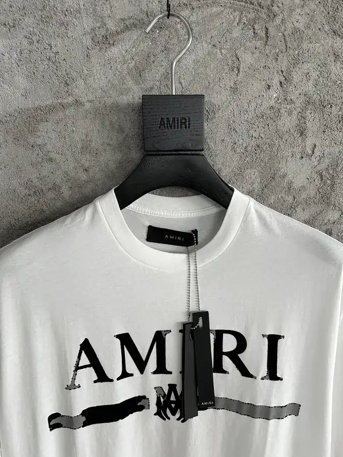 AMIRI 2024SS Plush Faded Letter Tee