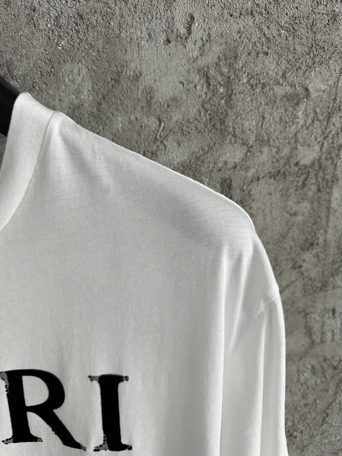AMIRI 2024SS Plush Faded Letter Tee