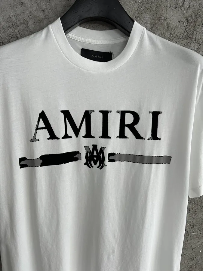AMIRI 2024SS Plush Faded Letter Tee