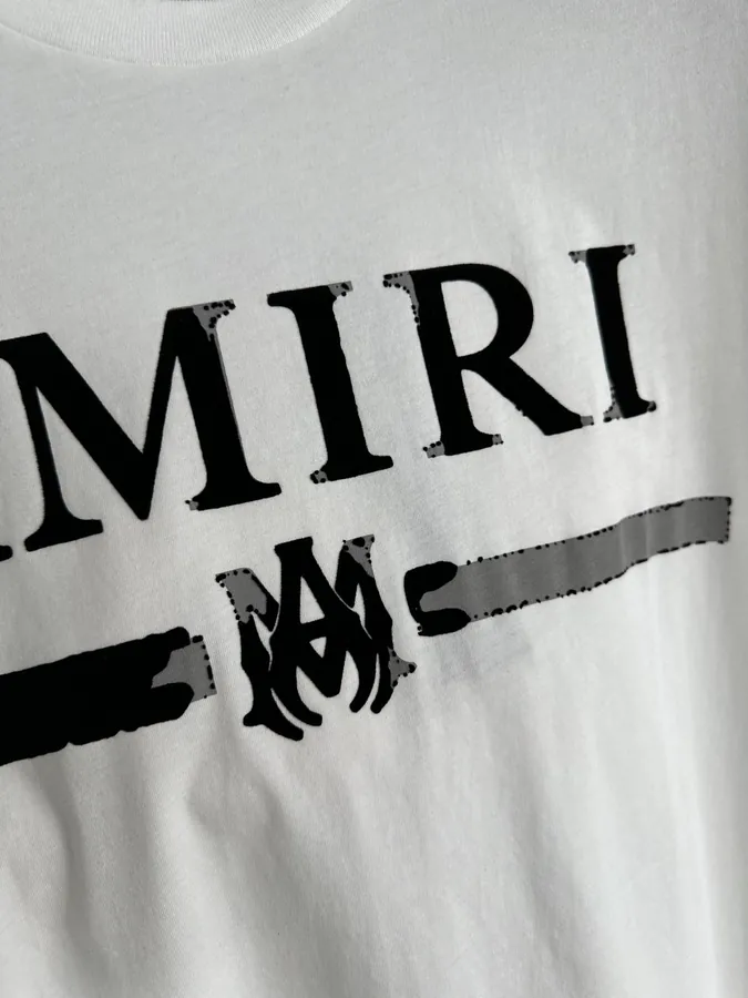 AMIRI 2024SS Plush Faded Letter Tee