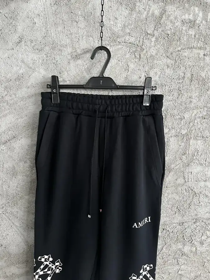 AMIRI 2023SS Printed Trousers with Skeleton Embroidery