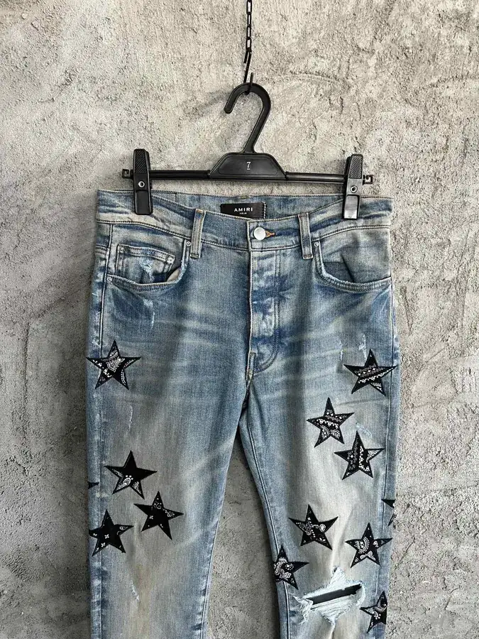 AMIRI 2023SS Star Cashmere Flower Pants
