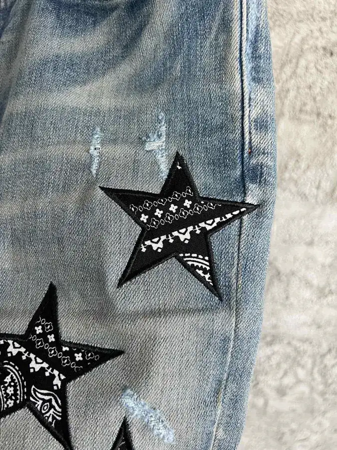 AMIRI 2023SS Star Cashmere Flower Pants