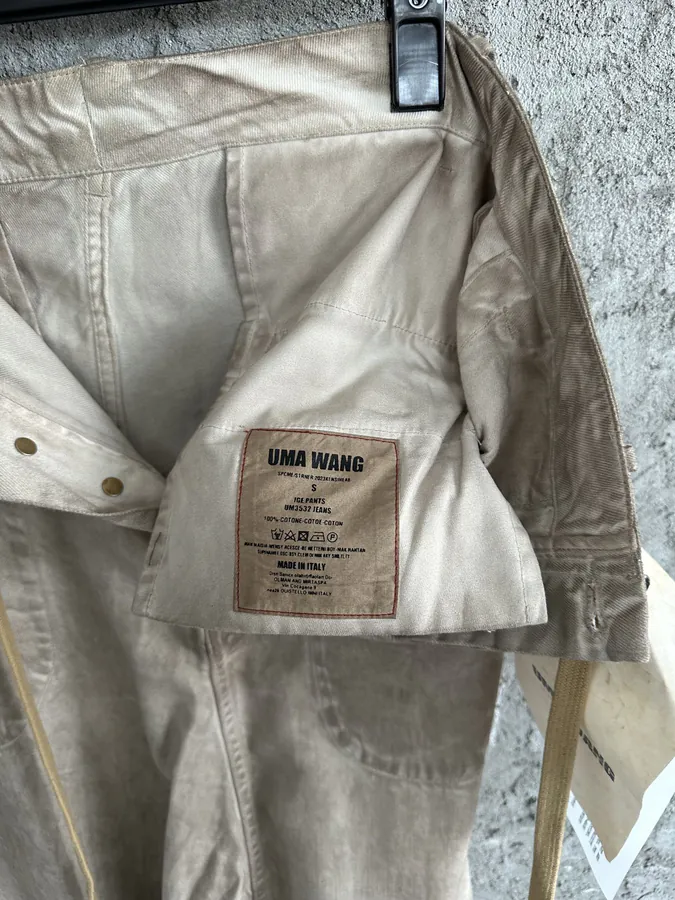 UMA WANG 2023SS Water Scoured Cotton Pants