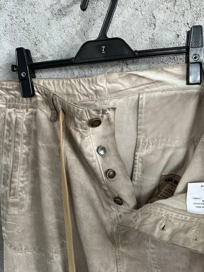 UMA WANG 2023SS Water Scoured Cotton Pants