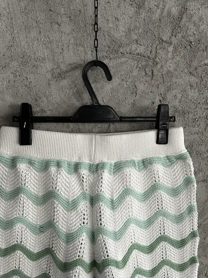 CASABLANCA 2024SS Green Wavy Pattern Knit Shorts
