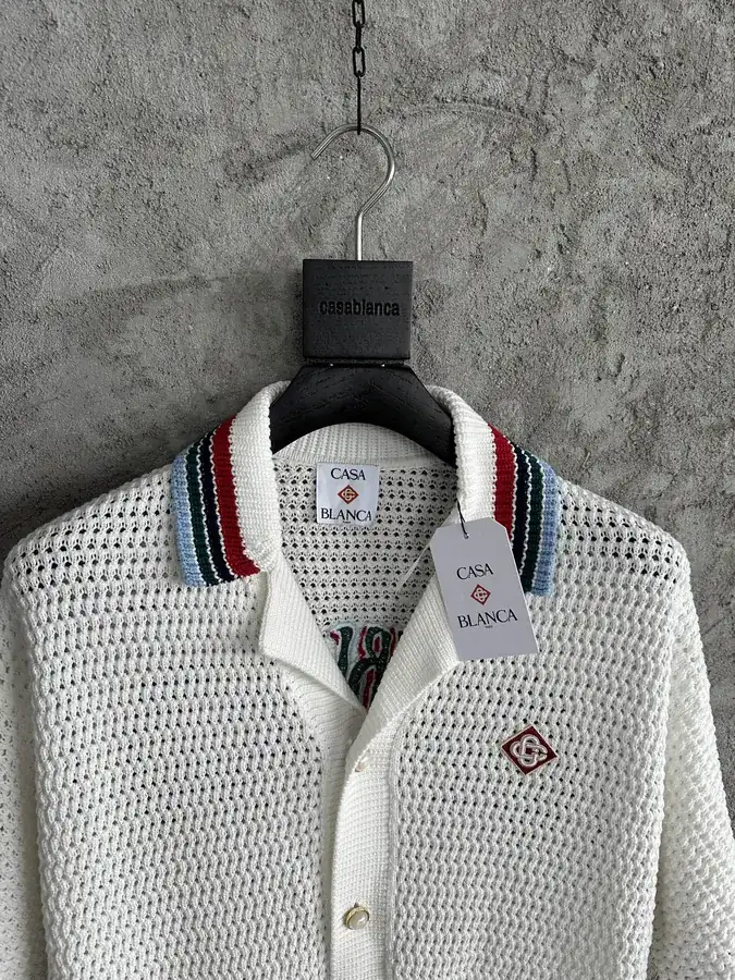 CASABLANCA 2025SS Statement Embroidered Knit Blouse