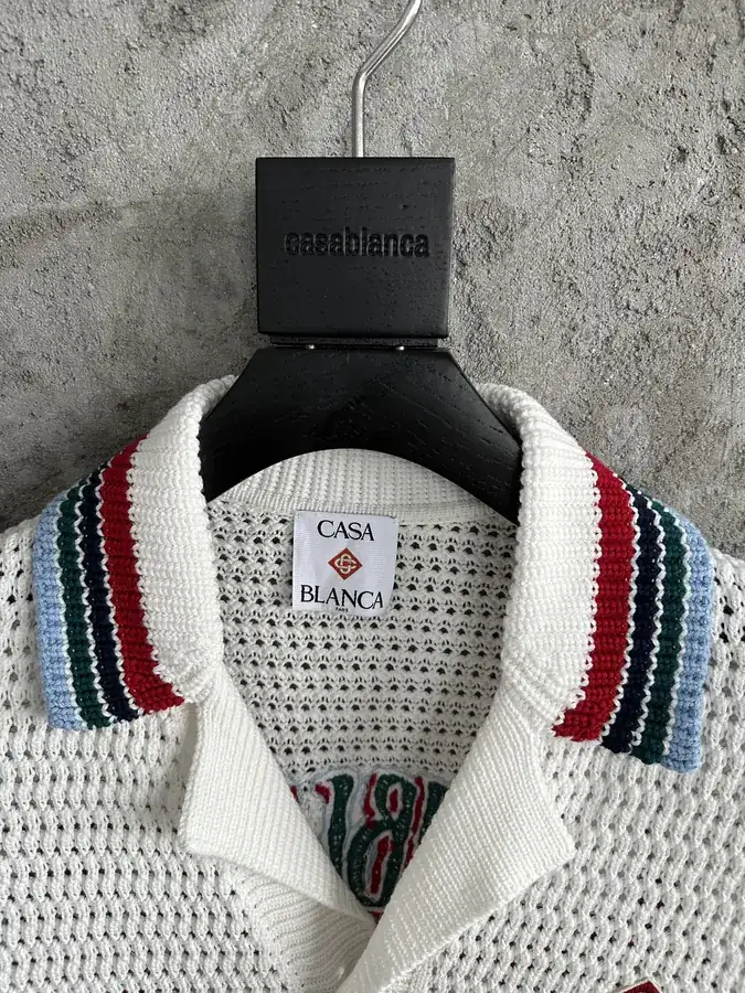 CASABLANCA 2025SS Statement Embroidered Knit Blouse
