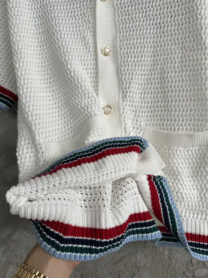 CASABLANCA 2025SS Statement Embroidered Knit Blouse