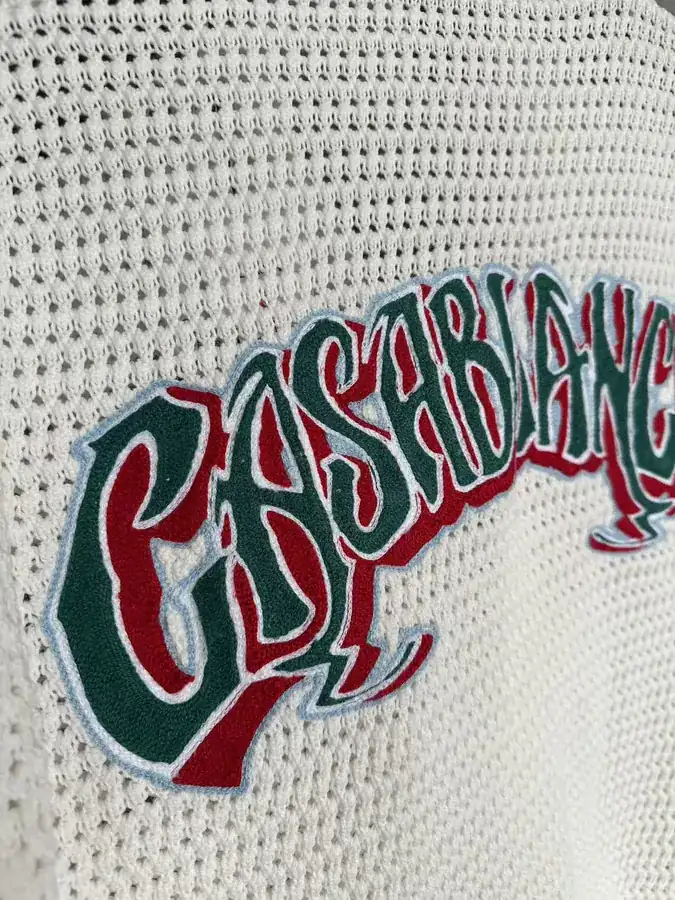 CASABLANCA 2025SS Statement Embroidered Knit Blouse