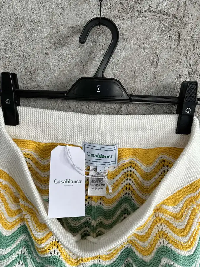 CASABLANCA 2024SS Rainbow Arch Wavy Knit Shorts
