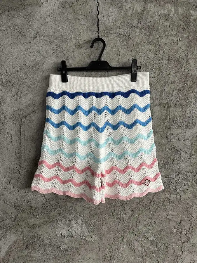 CASABLANCA 2025SS Pink Wavy Pattern Knit Shorts