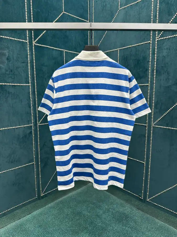 LV Monogram Baseball Tee with Contrast Stripes