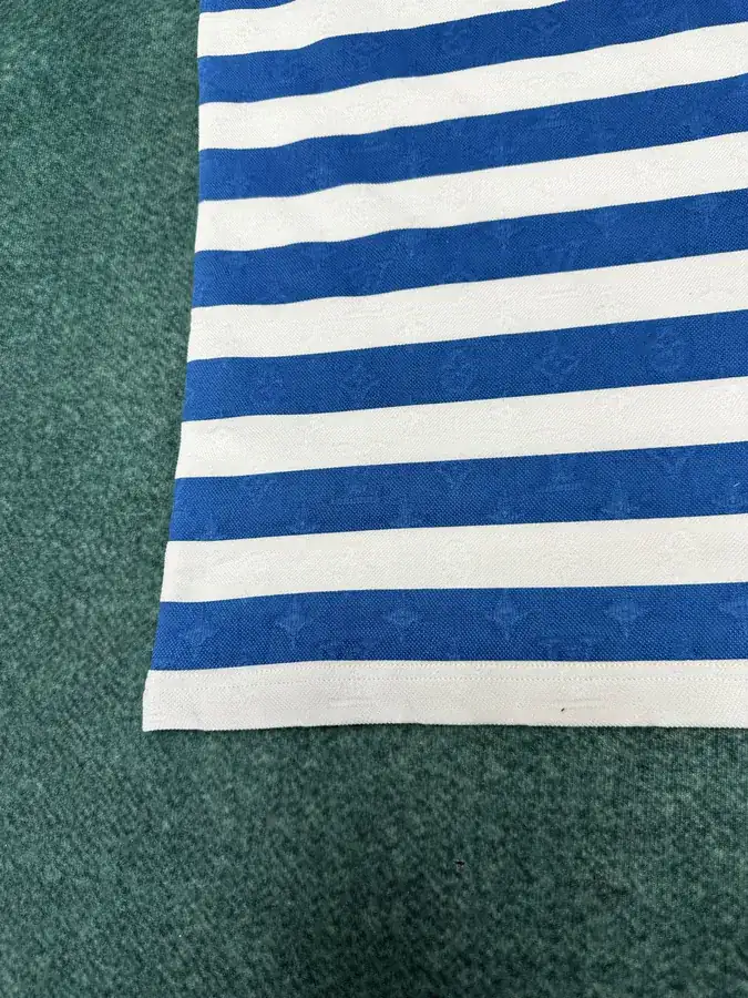 LV Monogram Baseball Tee with Contrast Stripes