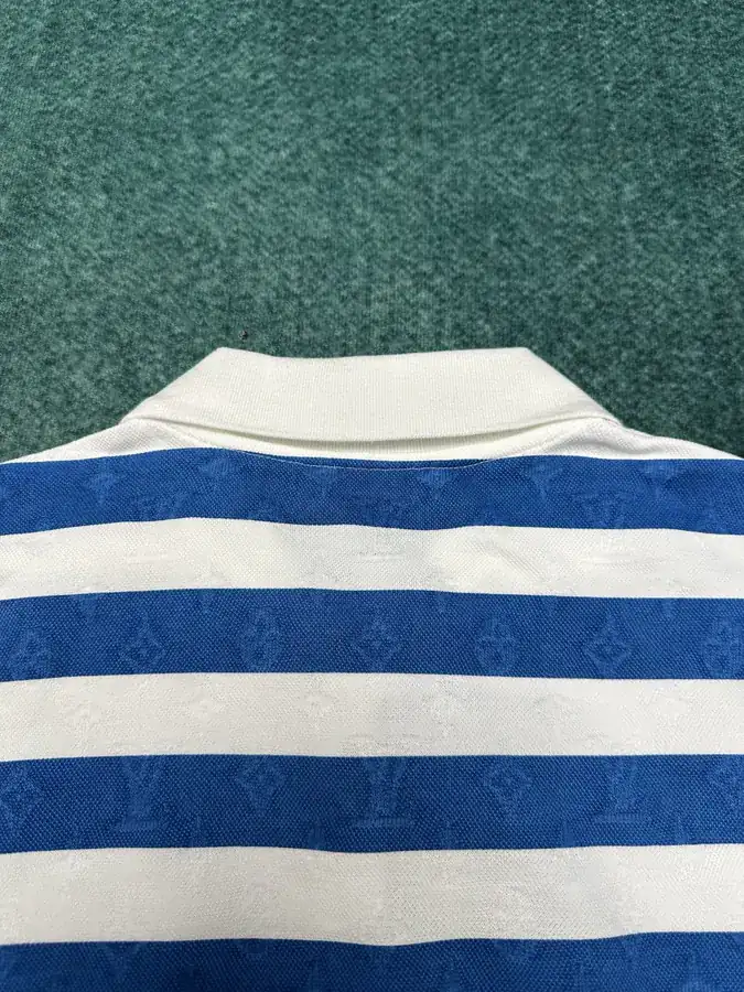 LV Monogram Baseball Tee with Contrast Stripes