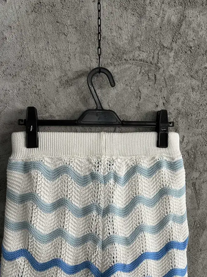 CASABLANCA 2024SS Blue Wavy Pattern Knit Shorts