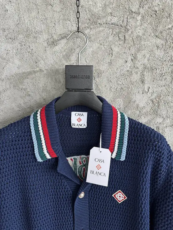 CASABLANCA 2025SS Statement Embroidered Knit Blouse